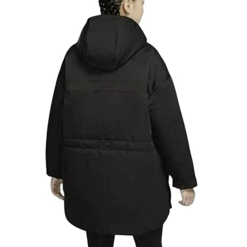 Nike Sportswear Tech Fleece Parka Hooded Full Zip Puffer Coat Jacket Black XXL‎